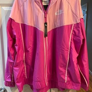 Women’s pink Nike windbreaker jacket 2X NWT NEW